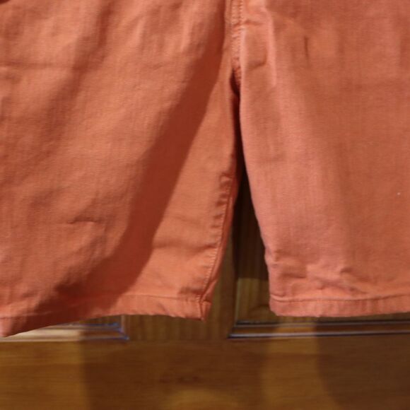 Neo Blue Orange Flat Front Mid-Length Shorts Men's 32 USA Made Stretch Cotton - Picture 4 of 13
